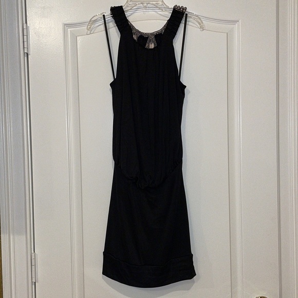 Women's Alexia Admor Black Open Back Sexy Little Black Dress with Embellishments - Picture 2 of 14